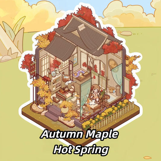 Leisure LIfe 3D Sticker | 4 Cute Miniature Scenes