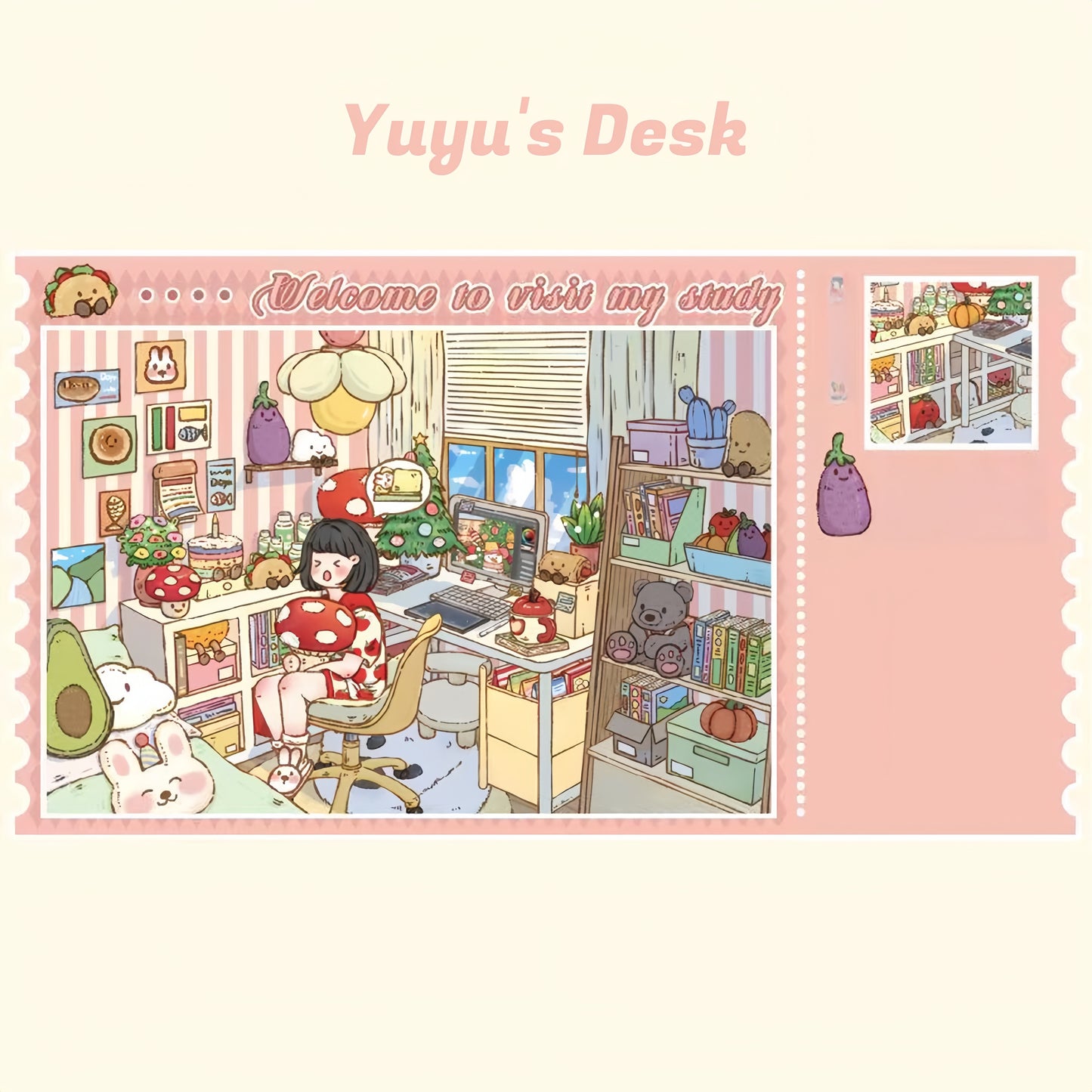 Yuyu's Life 3D Sticker | 3 Cute Miniature Scenes