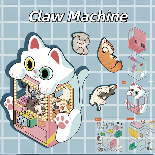 Cute Animal Anatomy 3D Sticker | 4 Cute Miniature Scenes