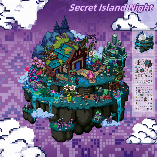 Pixel Landscaping 3D Sticker | 6 Cute Miniature Scenes