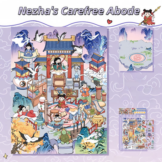 Myth of China 3D Sticker | 2 Cute Miniature Scenes
