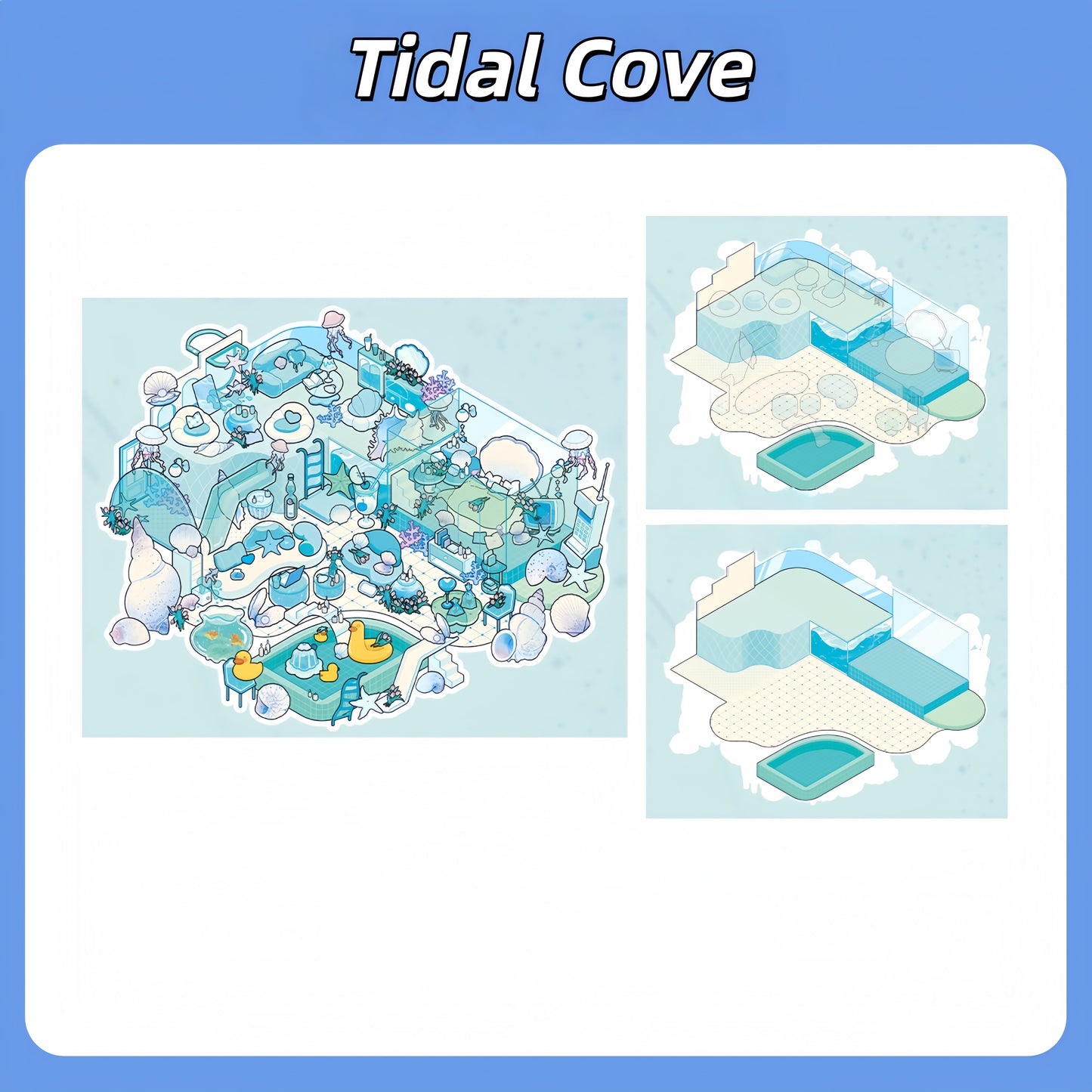 Whimsical Scenes 3D Sticker | 6 Cute Miniature Scenes