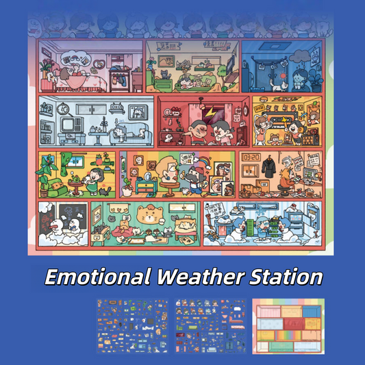 Whimsical Life 3D Sticker | 2 Cute Miniature Scenes