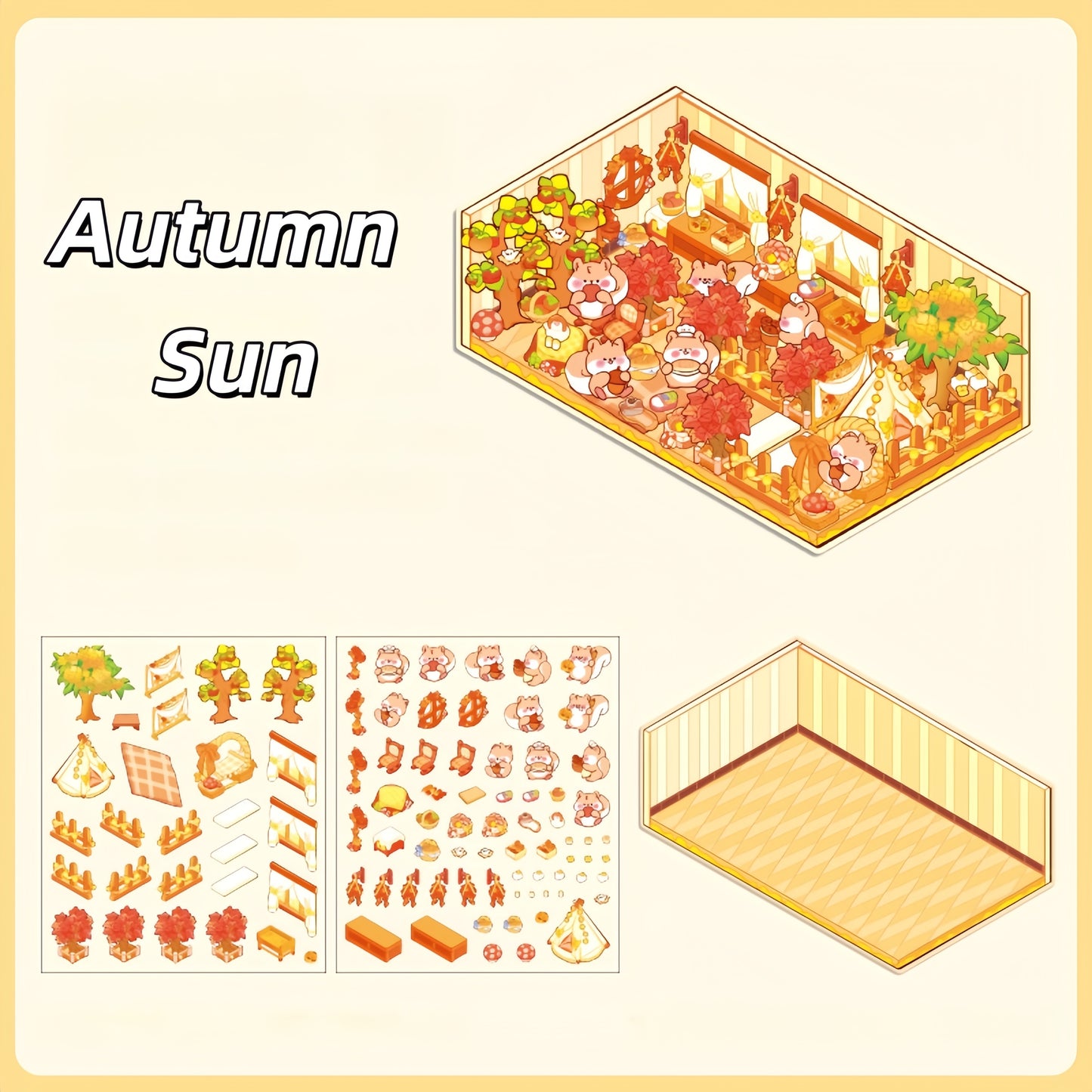 Fantasy Seasons 3D Sticker | 4 Cute Miniature Scenes