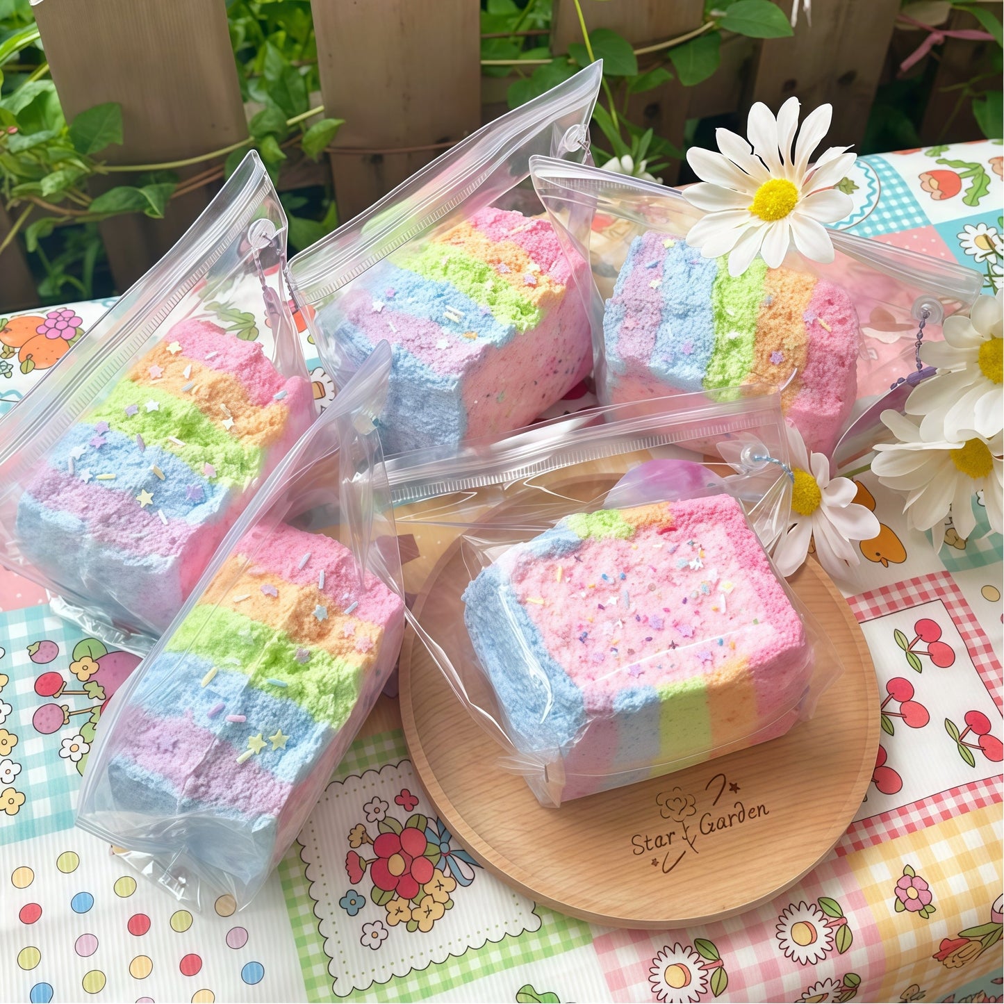 Rainbow Wrap Toast Squishy