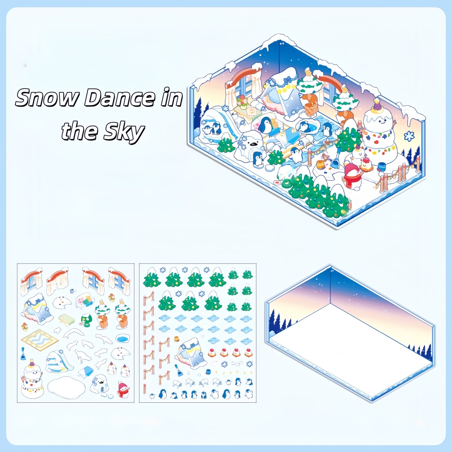 Fantasy Seasons 3D Sticker | 4 Cute Miniature Scenes