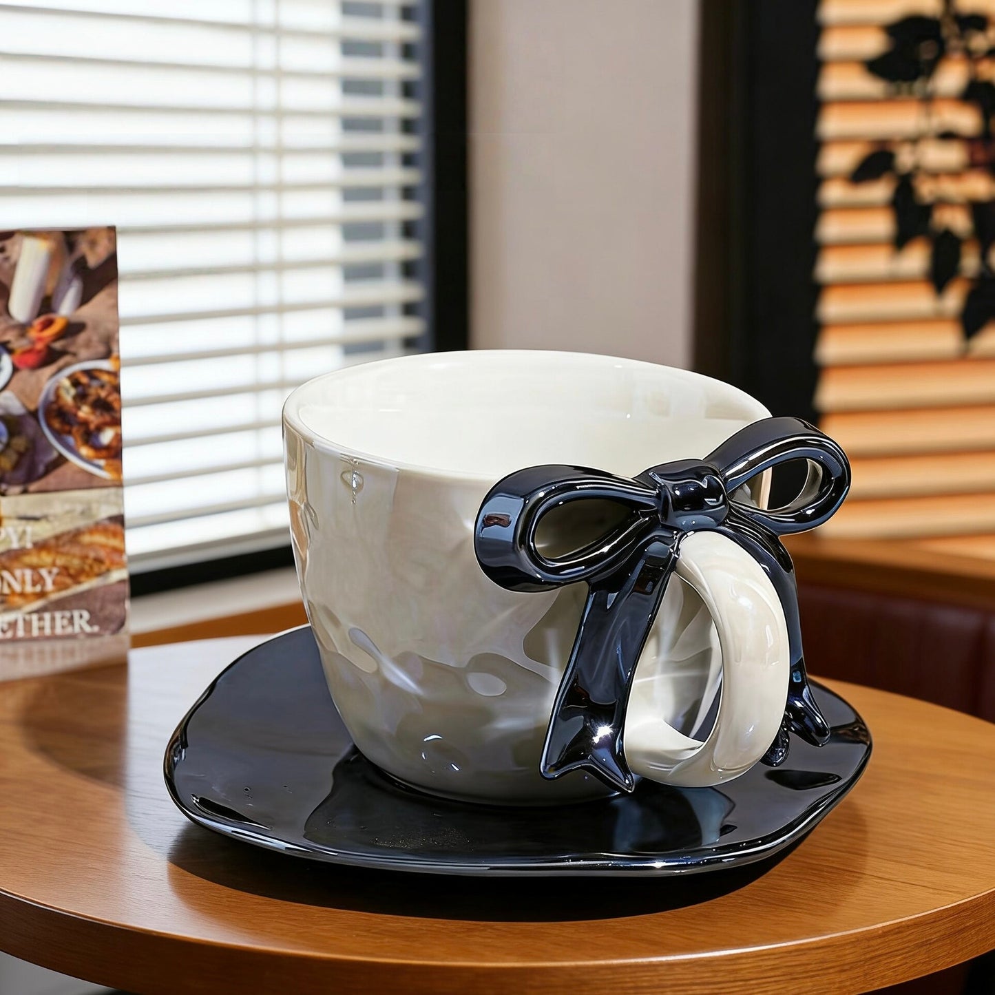 Ribbon Bow Ceramic Mug