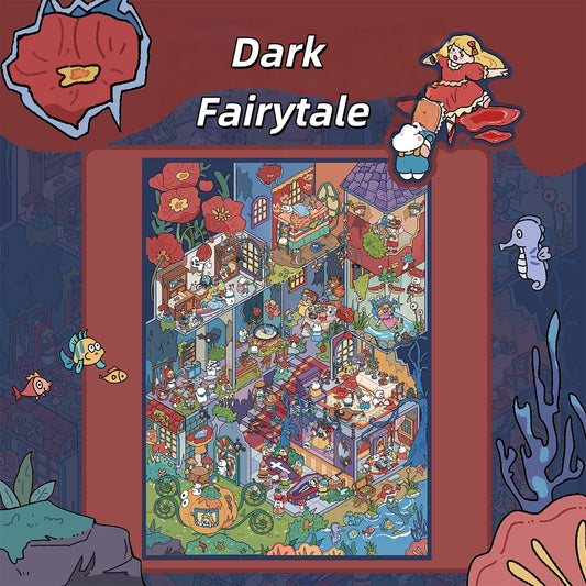 Horror Adventure 3D Sticker | 3 Cute Miniature Scenes