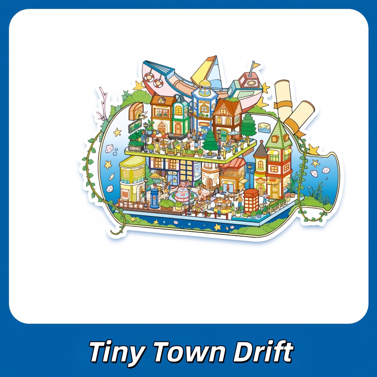 Whimsy World 3D Sticker | 3 Cute Miniature Scenes