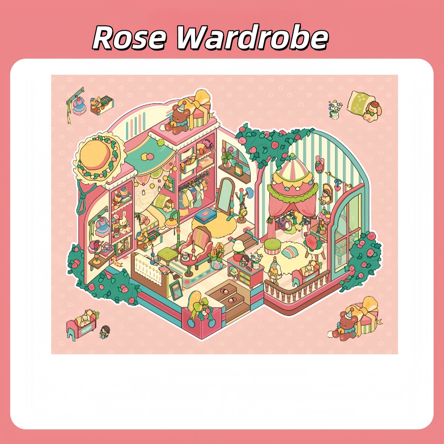 Whimsical Scenes 3D Sticker | 6 Cute Miniature Scenes