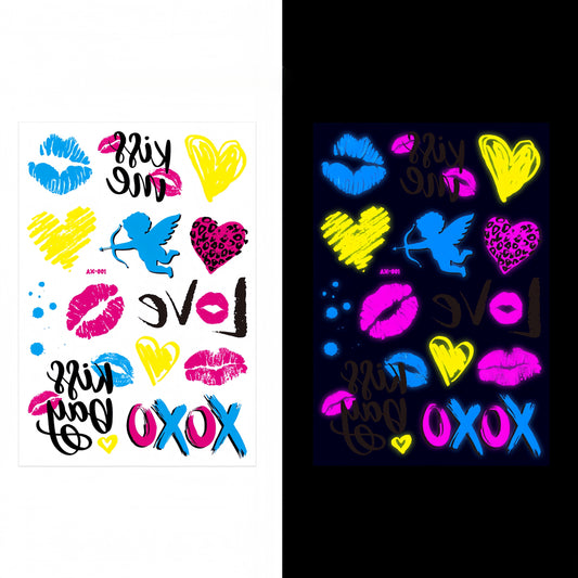 Neon Crush UV Reactive Temporary Tattoo