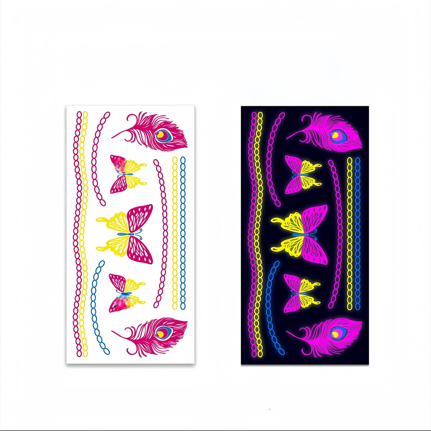 Glitter Rave UV Reactive Temporary Tattoo 1.0