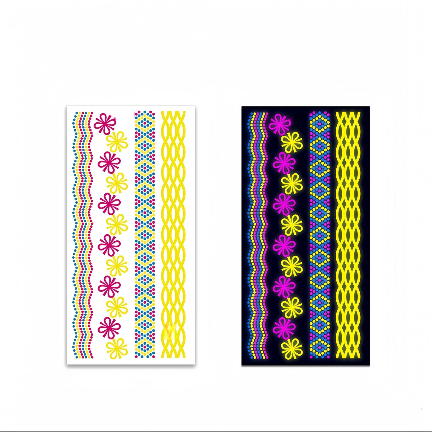 Glitter Rave UV Reactive Temporary Tattoo 1.0