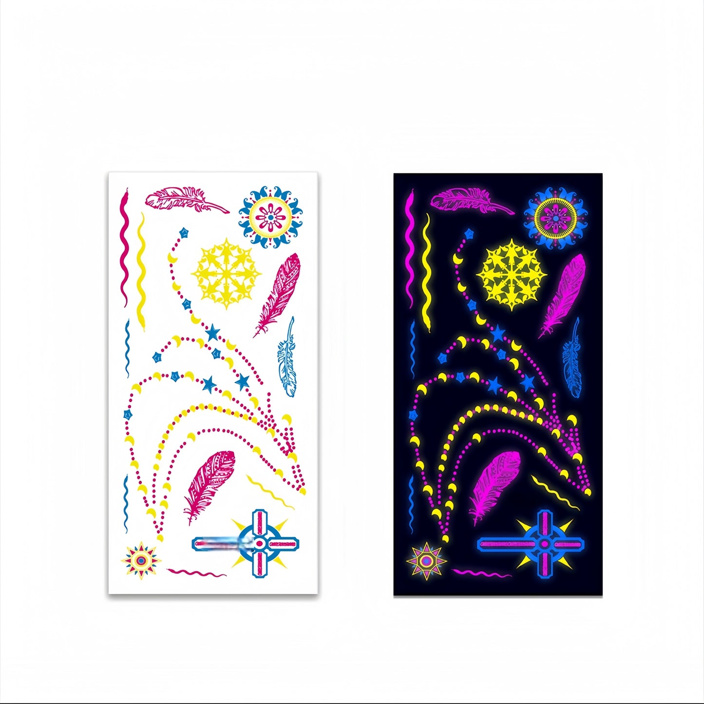 Glitter Rave UV Reactive Temporary Tattoo 1.0