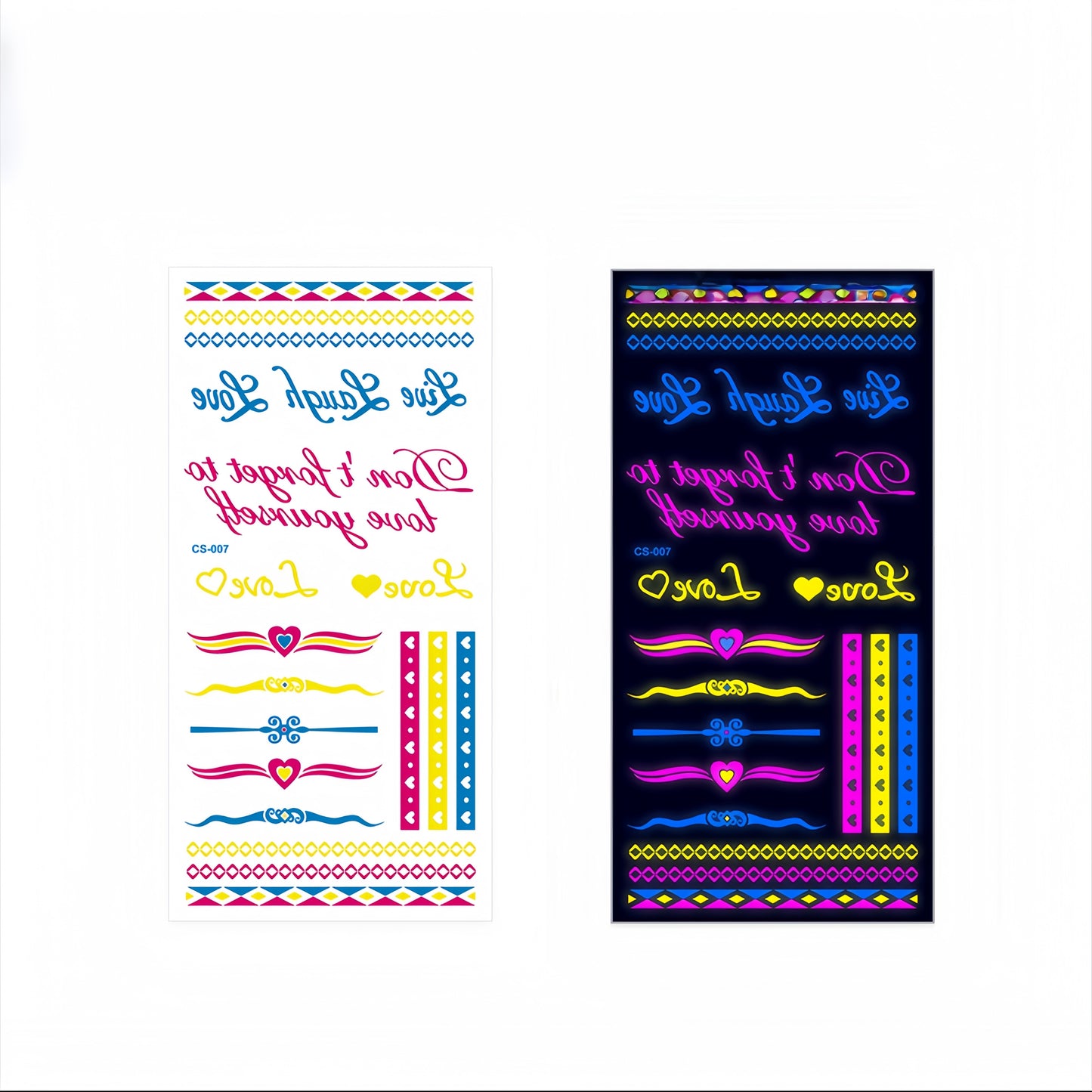 Glitter Rave UV Reactive Temporary Tattoo 1.0