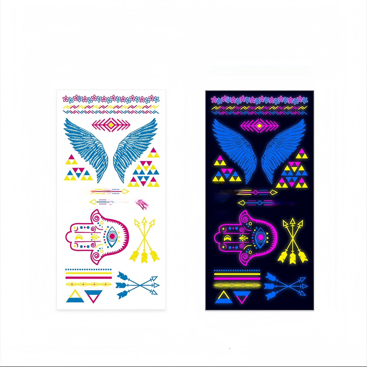 Glitter Rave UV Reactive Temporary Tattoo 1.0