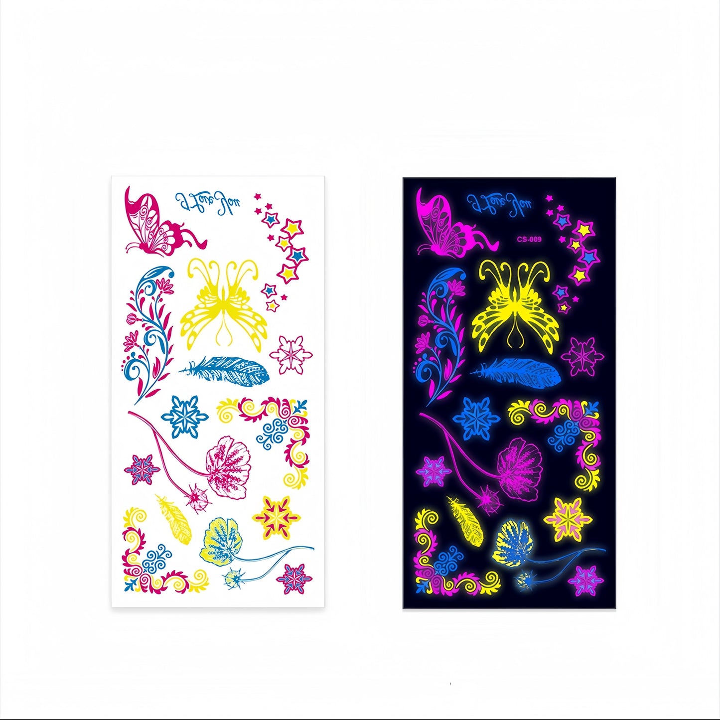 Glitter Rave UV Reactive Temporary Tattoo 1.0