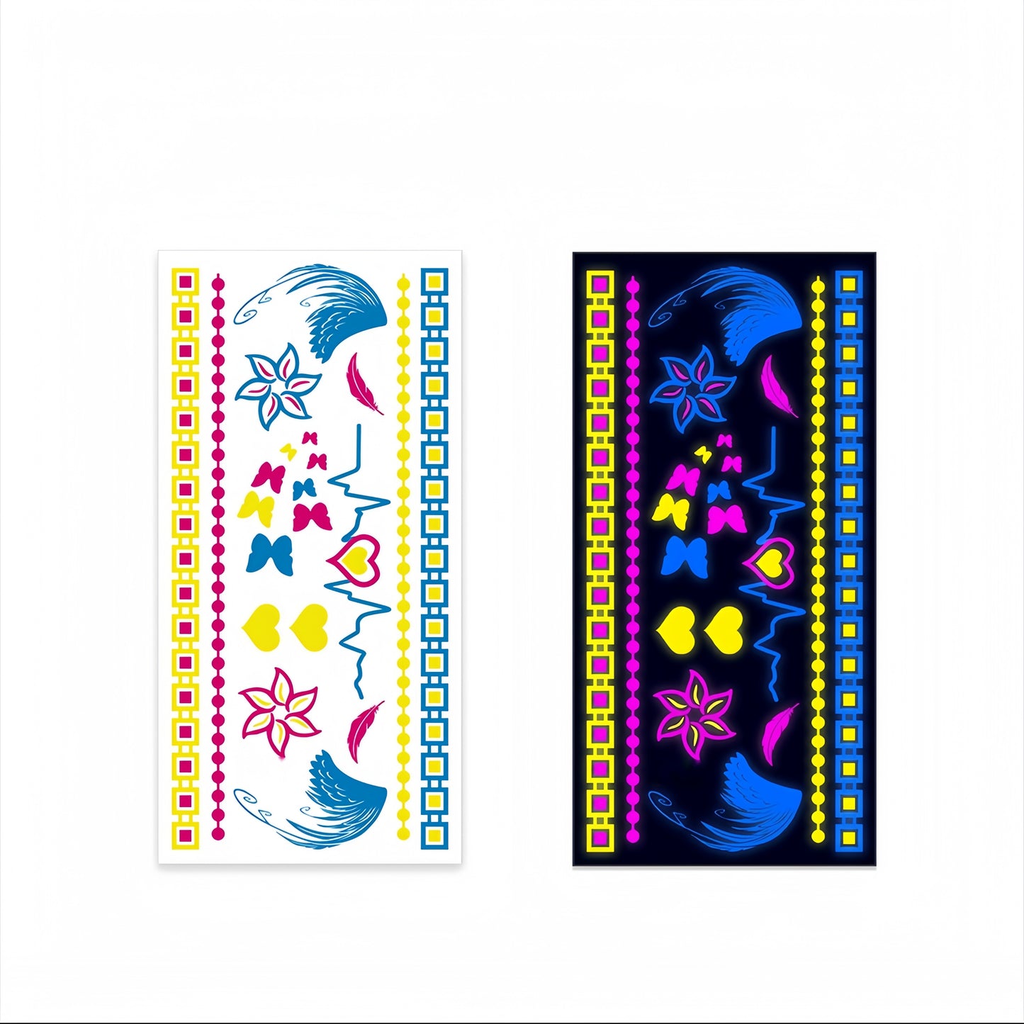 Glitter Rave UV Reactive Temporary Tattoo 1.0