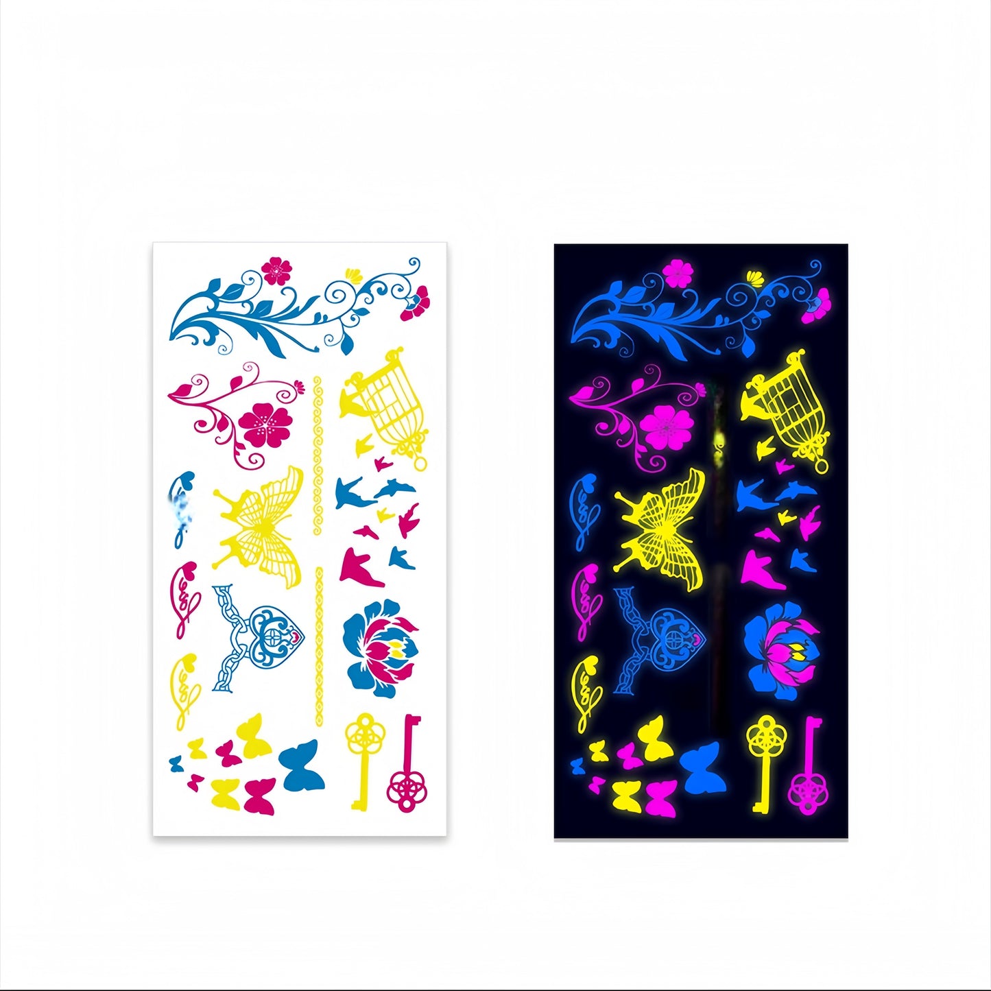 Glitter Rave UV Reactive Temporary Tattoo 1.0