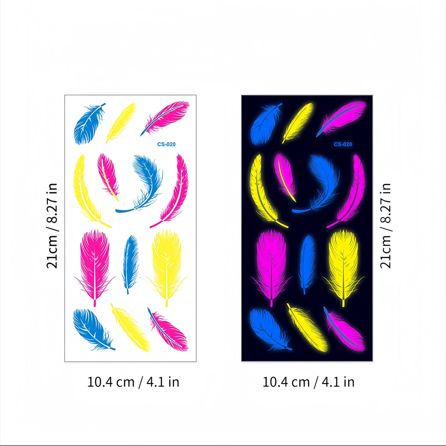 Glitter Rave UV Reactive Temporary Tattoo 2.0