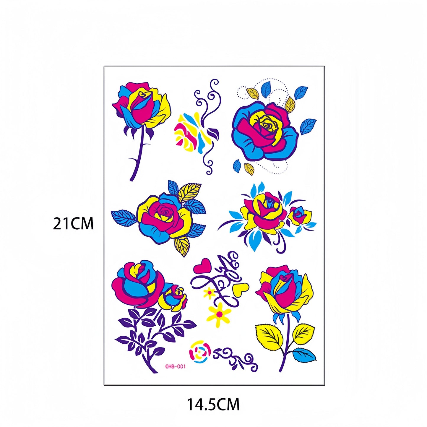 Fairy Flora UV Reactive Temporary Tattoo
