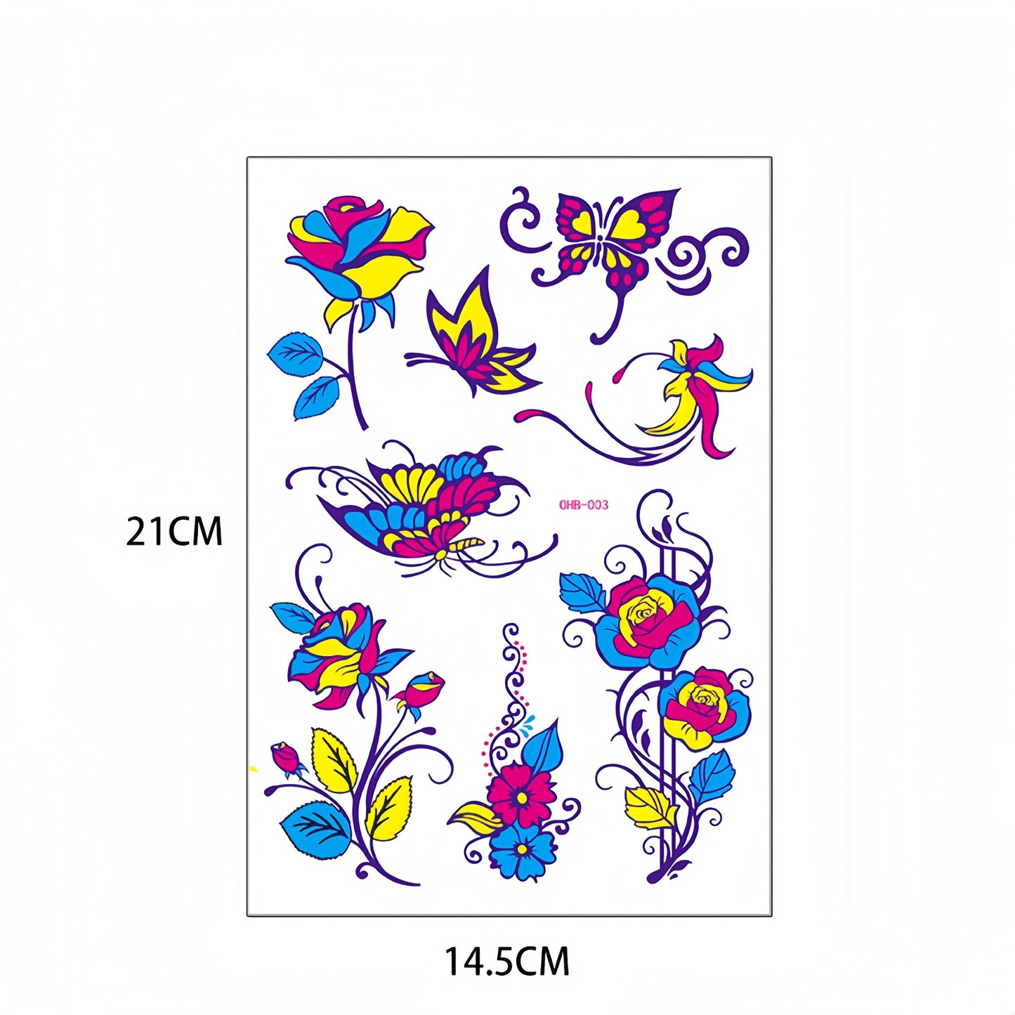 Fairy Flora UV Reactive Temporary Tattoo