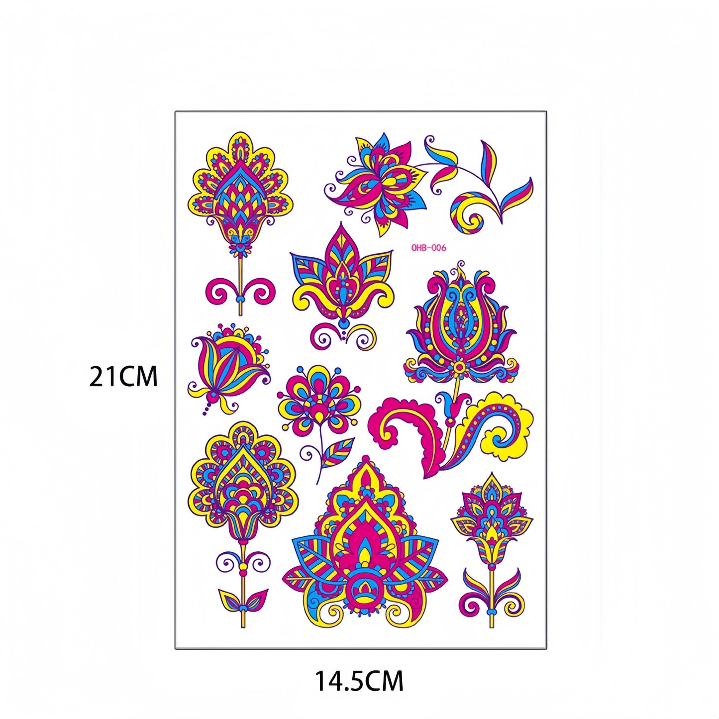 Fairy Flora UV Reactive Temporary Tattoo