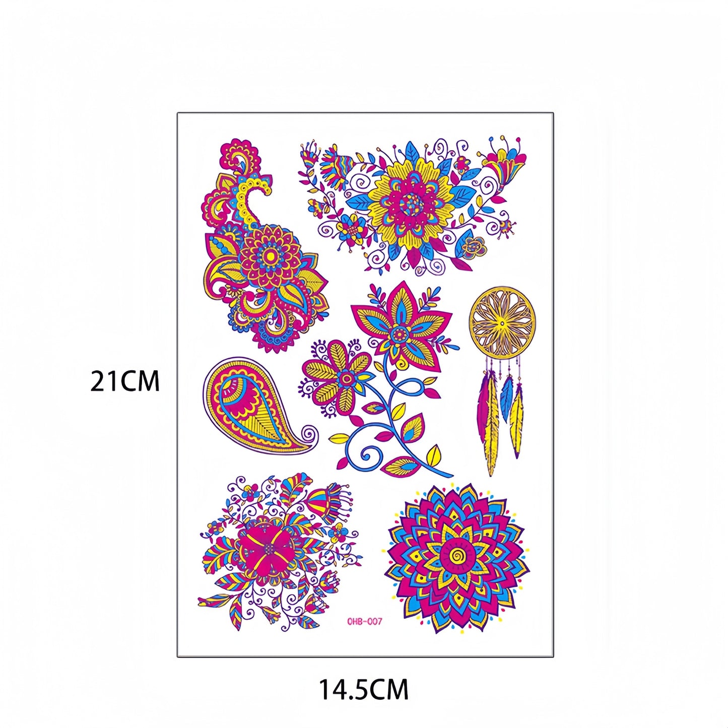 Fairy Flora UV Reactive Temporary Tattoo
