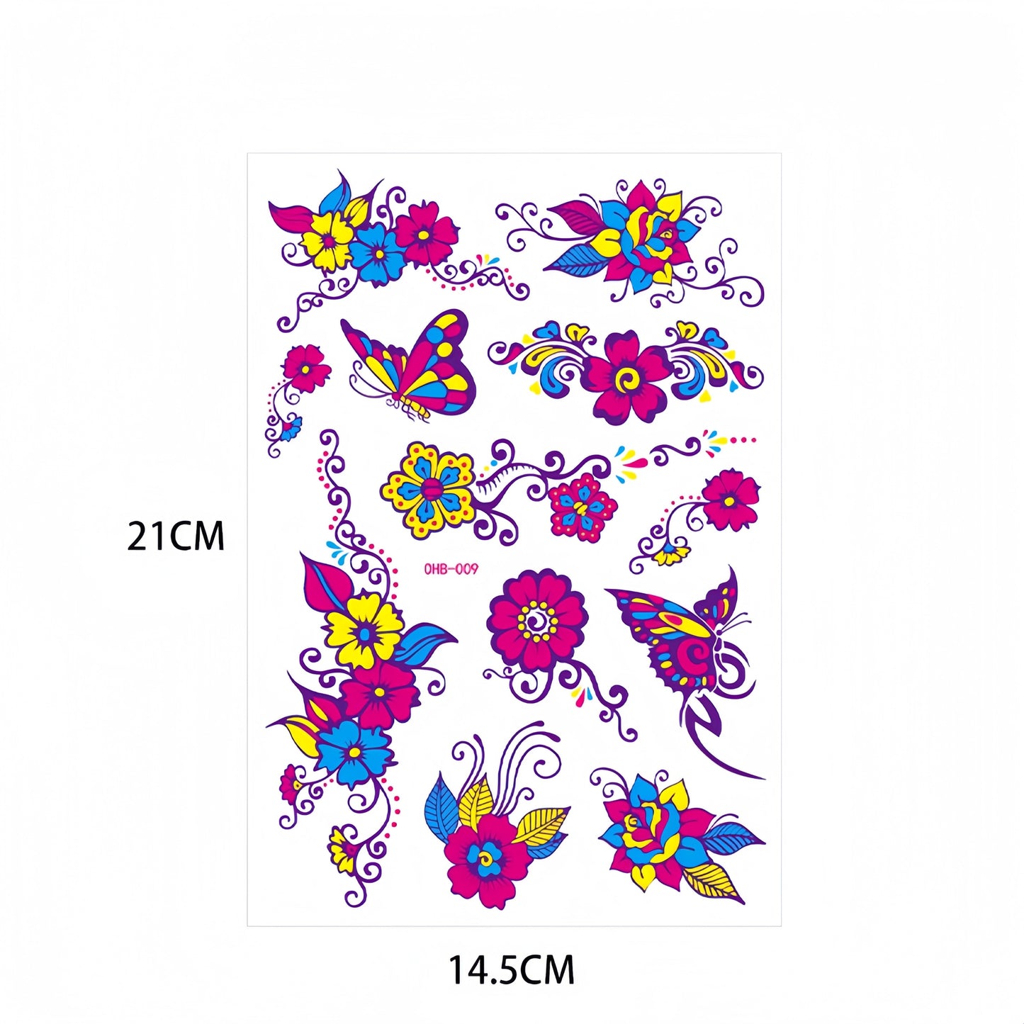 Fairy Flora UV Reactive Temporary Tattoo