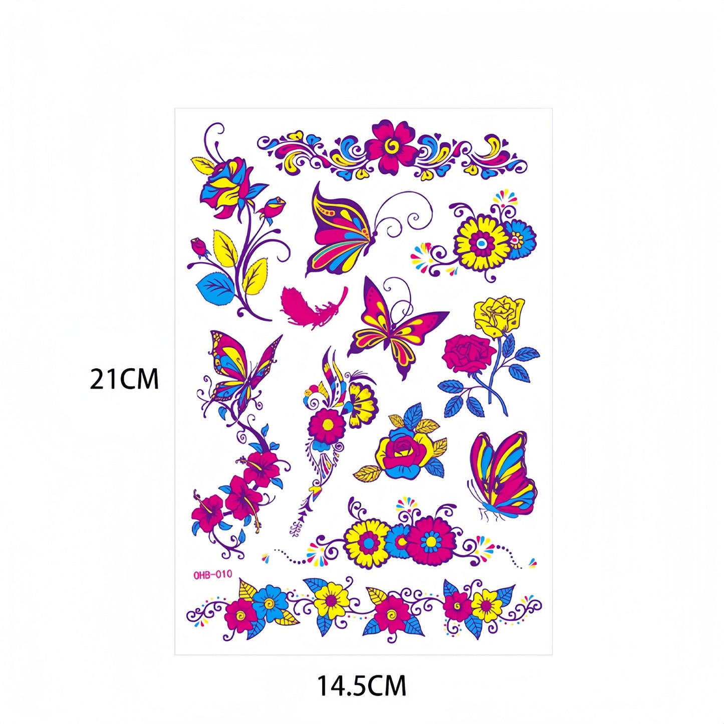 Fairy Flora UV Reactive Temporary Tattoo