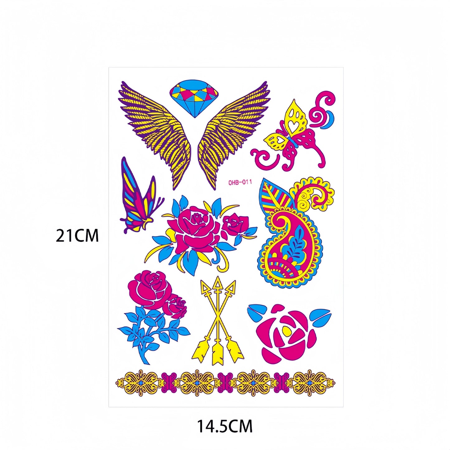 Fairy Flora UV Reactive Temporary Tattoo