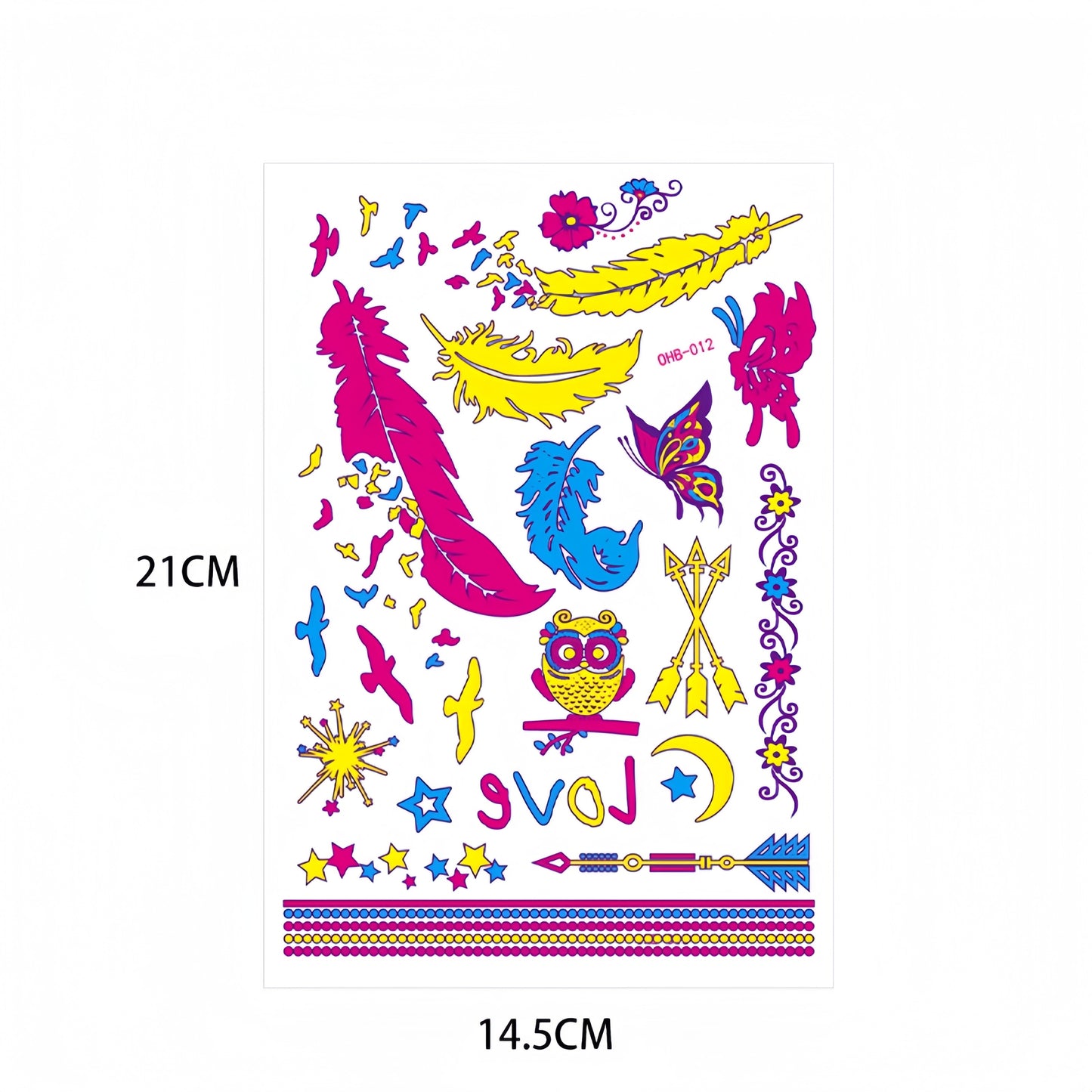Fairy Flora UV Reactive Temporary Tattoo