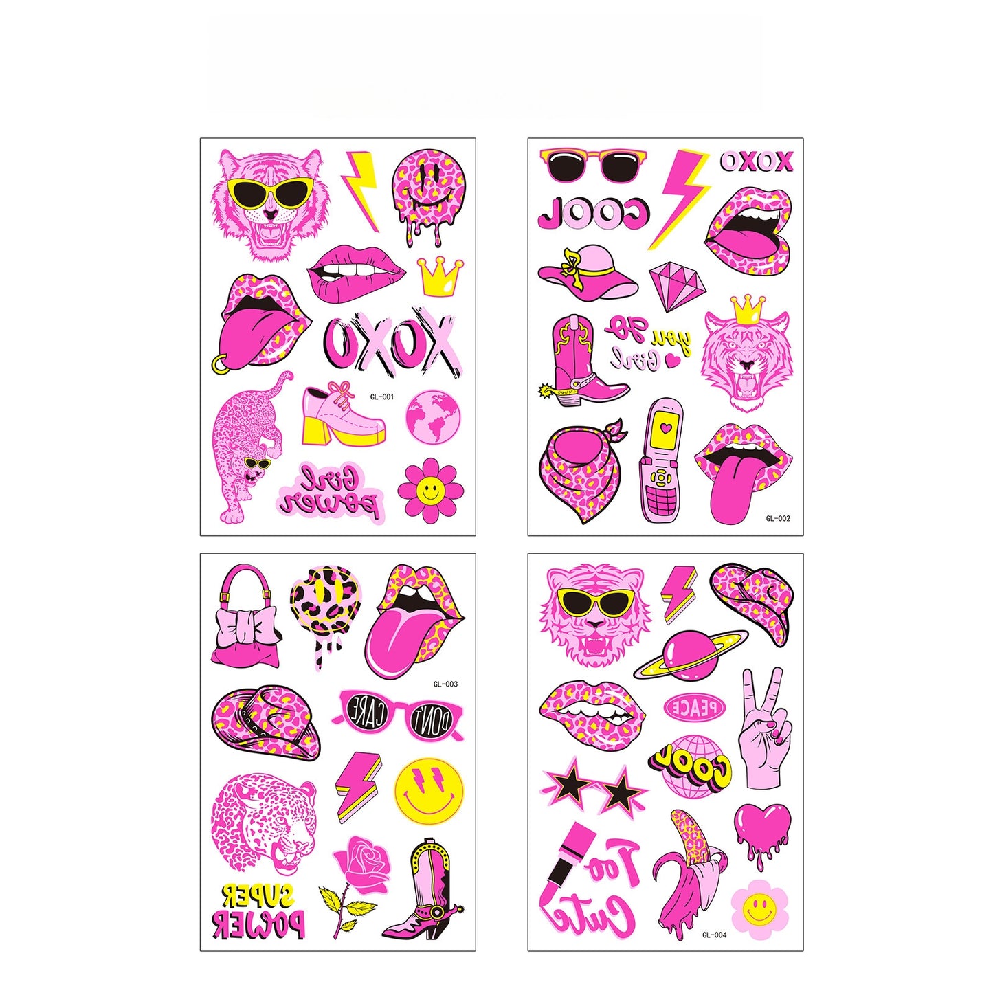 Night Pop UV Reactive Temporary Tattoo