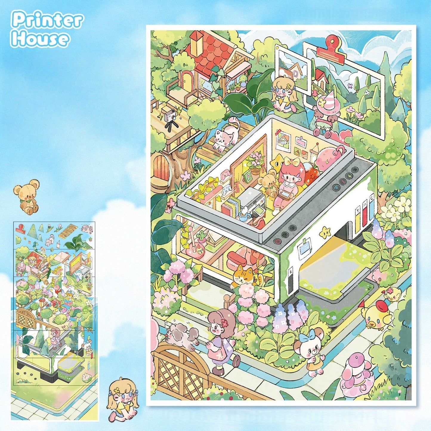 Little Wonder Rooms 3D Sticker | 2 Cute Miniature Scenes