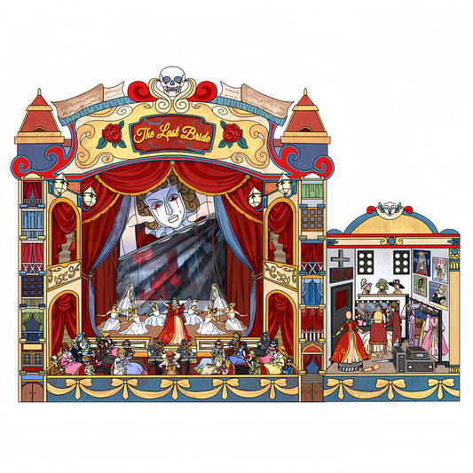 Horror Adventure 3D Sticker | 4 Cute Miniature Scenes