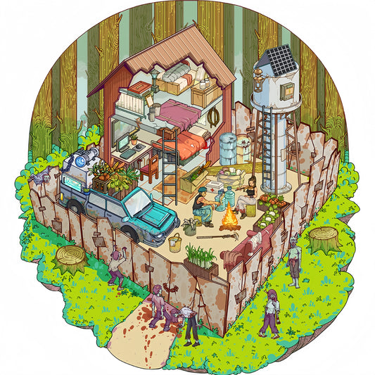 Horror Adventure 3D Sticker | 3 Cute Miniature Scenes