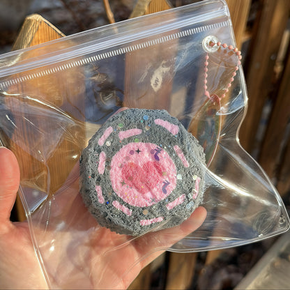 Dusty Pink Vinyl Double-Decker Toast Squishy