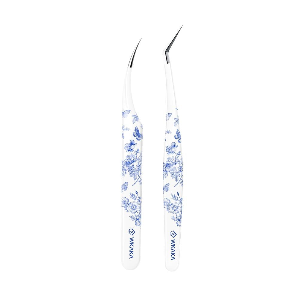 Blue Porcelain Professional Sticker Tweezers