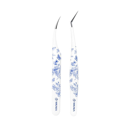 Blue Porcelain Professional Sticker Tweezers