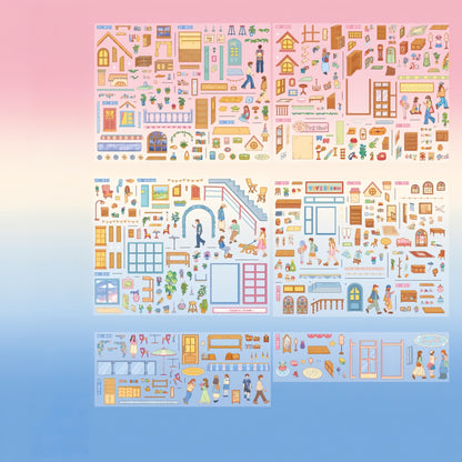 Gentle Days 3D Sticker | 3 Cute Miniature Scenes