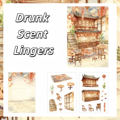 Ancient Scrolls of Life 3D Sticker | 12 Cute Miniature Scenes