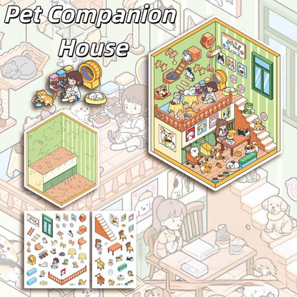 Leisure Daily 3D Sticker | 4 Cute Miniature Scenes