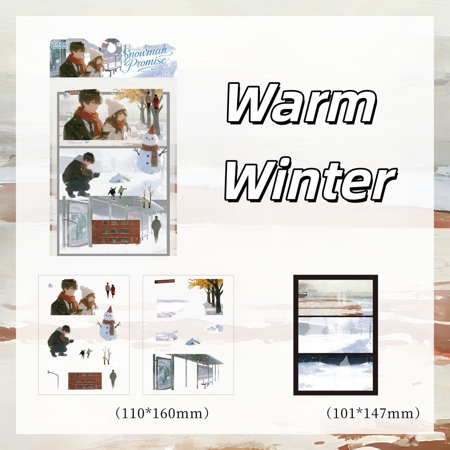 Youth Time 3D Sticker | 6 Cute Miniature Scenes