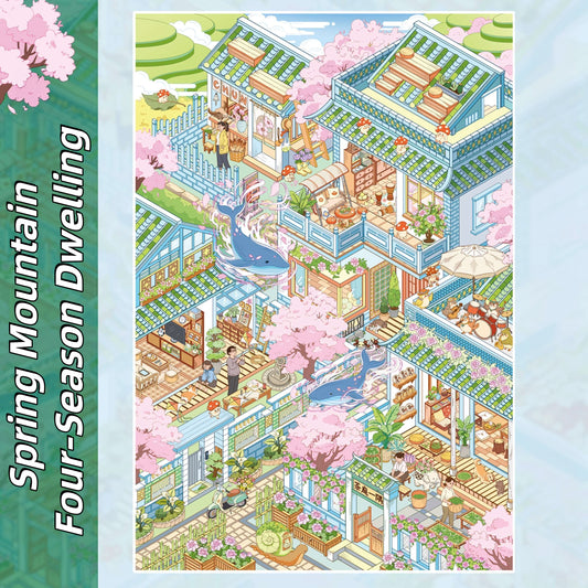 Across the Seasons 3D Sticker | 5 Cute Miniature Scenes