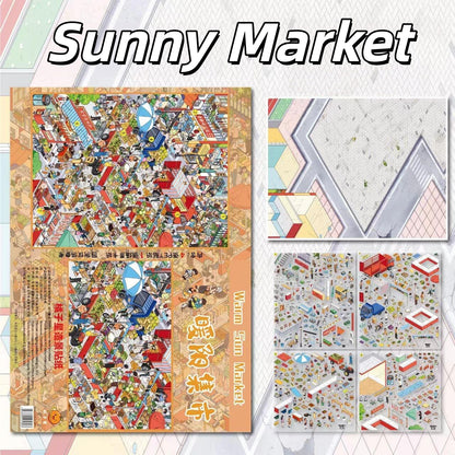 Sunlit Journeys 3D Sticker | 4 Cute Miniature Scenes
