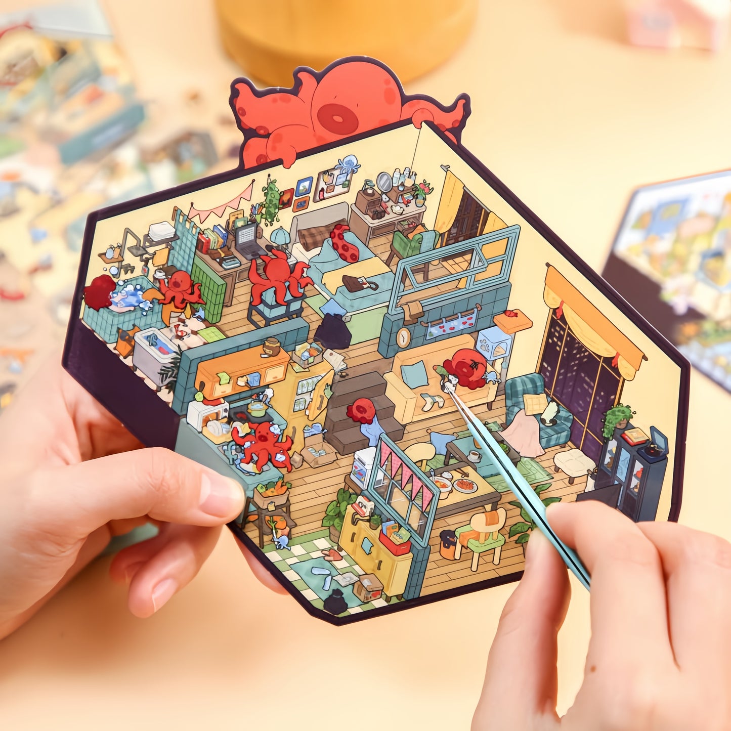 Dream Daily 3D Sticker | 2 Cute Miniature Scenes
