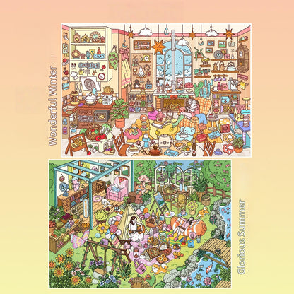 Leisure Daily 3D Sticker | 2 Cute Miniature Scenes