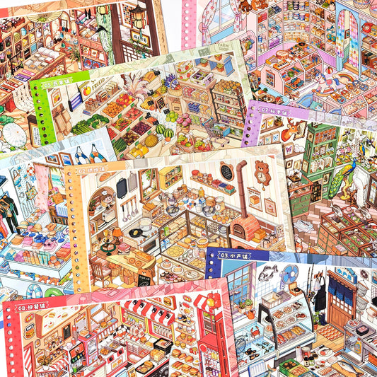Shelf Display 3D Sticker Book