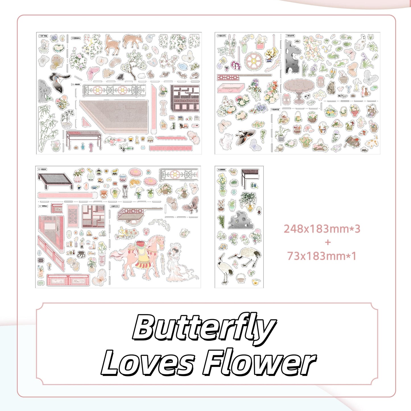 Enchanted Worlds 3D Sticker | 3 Cute Miniature Scenes
