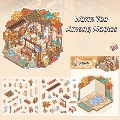 Poetics of Dwelling 3D Sticker | 6 Cute Miniature Scenes